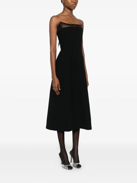 Blumarine strapless midi dress - Black