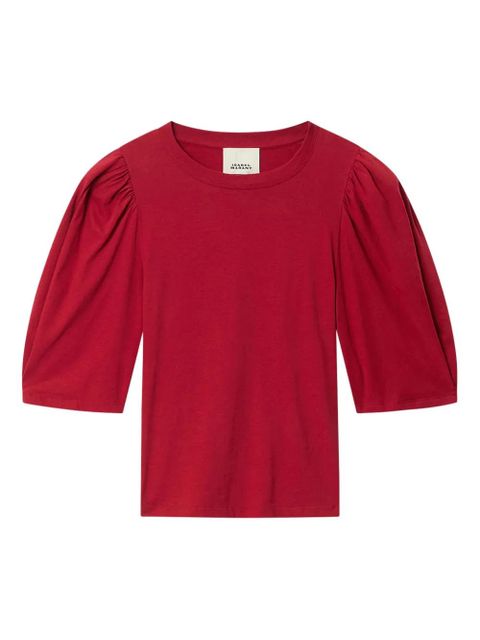 ISABEL MARANT Maeliss Tee puffed sleeve T-Shirt - Red - zdjęcie produktu nr 1