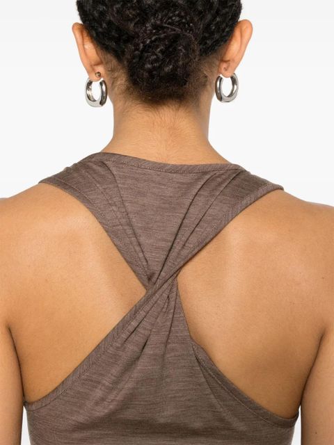 LOEWE Anagram-embroidered maxi dress - Brown