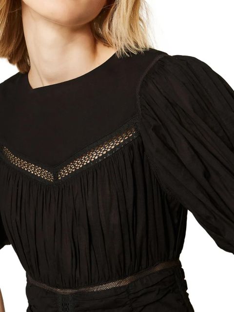 TWINSET gathered mini dress - Black