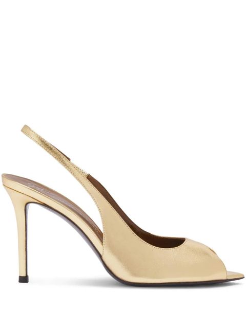 Giuseppe Zanotti 90mm Intriigo Open Toe sandals - Gold - zdjęcie produktu nr 1