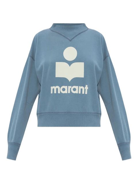 MARANT ÉTOILE logo-print cotton-blend sweatshirt - Blue - zdjęcie produktu nr 1