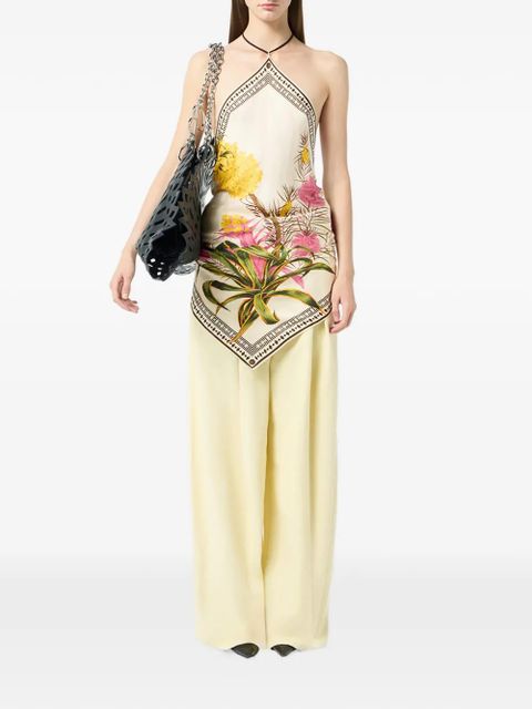 Blumarine floral-print top - Neutrals