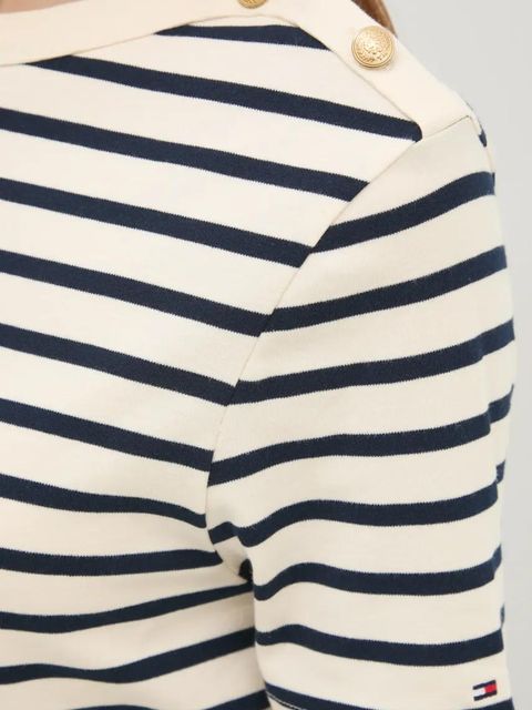 Tommy Hilfiger t-shirt bawełniany damski kolor beżowy WW0WW42907