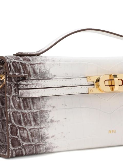 JW Pei croc-embossed cross body bag - White