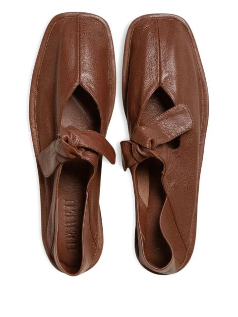 Hereu Llasada knot-detail ballet flats - Brown - zdjęcie produktu nr 2