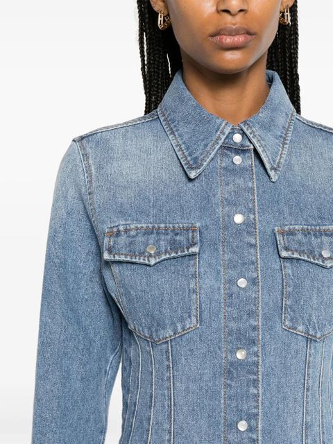 Chloé corset-style denim shirt - Blue