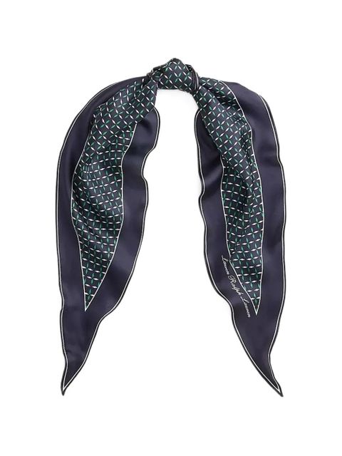 Lauren Ralph Lauren geometric printed scarf - Blue - zdjęcie produktu nr 1
