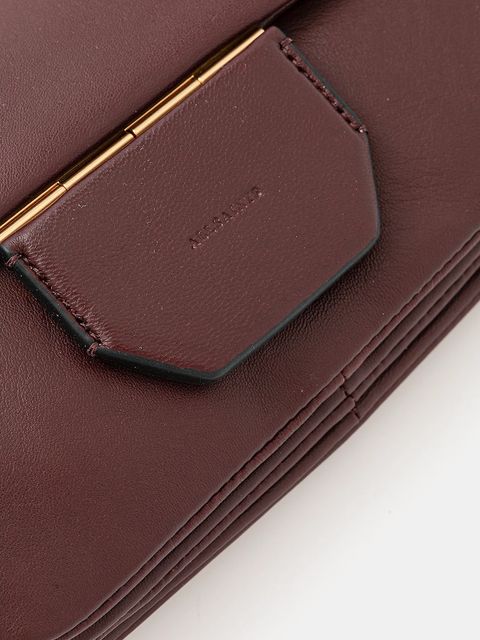 AllSaints torebka skórzana JUPITER kolor bordowy W263XC
