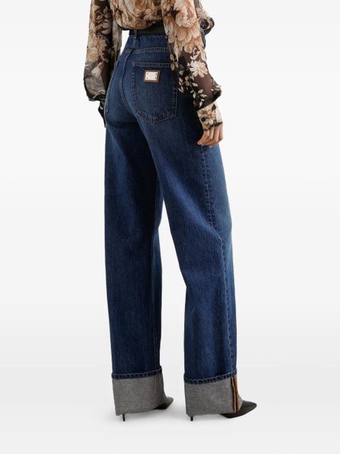 Dolce & Gabbana turn-up cuffs jeans - Blue