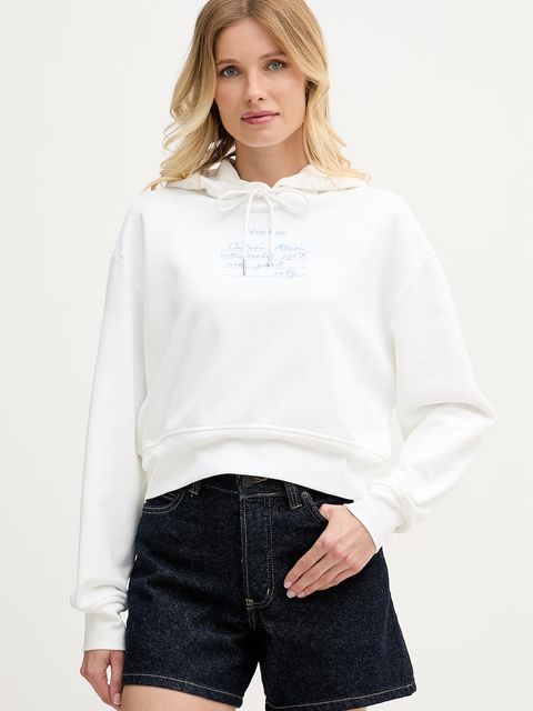 Calvin Klein Jeans bluza z kapturem damska bawełniana - zdjęcie produktu nr 1
