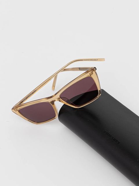 Saint Laurent okulary przeciwsłoneczne damskie kolor beżowy SL 737 MICA THIN