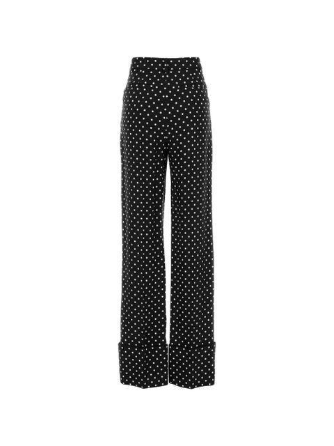 Valentino Garavani polka-dot-pattern trousers - Black