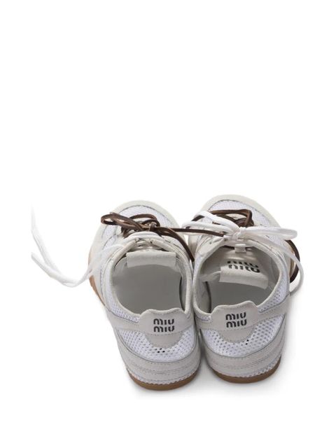 Miu Miu mesh laced sneakers - White