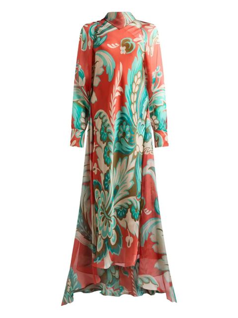 ETRO paisley-print drape dress - Red - zdjęcie produktu nr 1