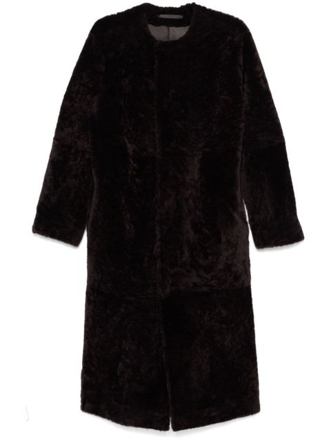 TOTEME soft shearling coat - Brown - zdjęcie produktu nr 1