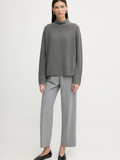 Marc O'Polo sweter bawełniany damski kolor szary lekki z półgolfem 600600660271 - zdjęcie produktu nr 2