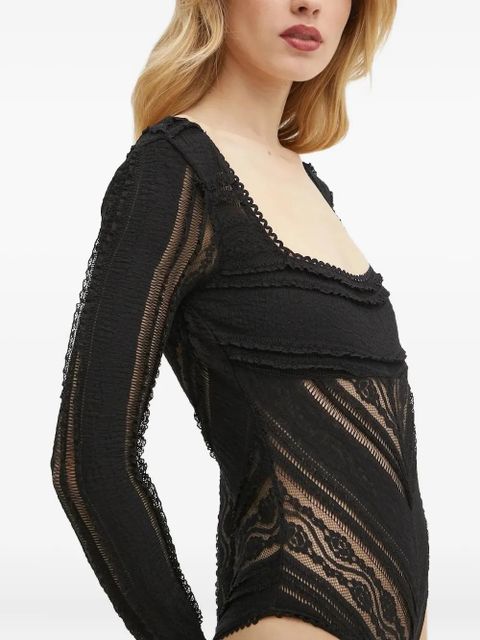 Charo Ruiz Ibiza lace-panelled jumpsuit - Black - zdjęcie produktu nr 2