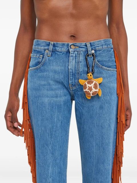 Alanui Turtle crochet keyring - Yellow