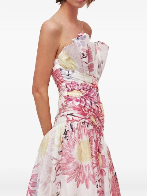 Aje Reflector floral-print maxi dress - White