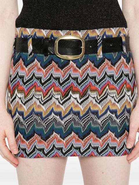 Missoni chevron-pattern mini skirt - Green