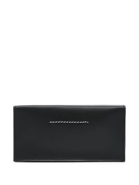 MM6 Maison Margiela numbers-motif leather shoulder bag - Black