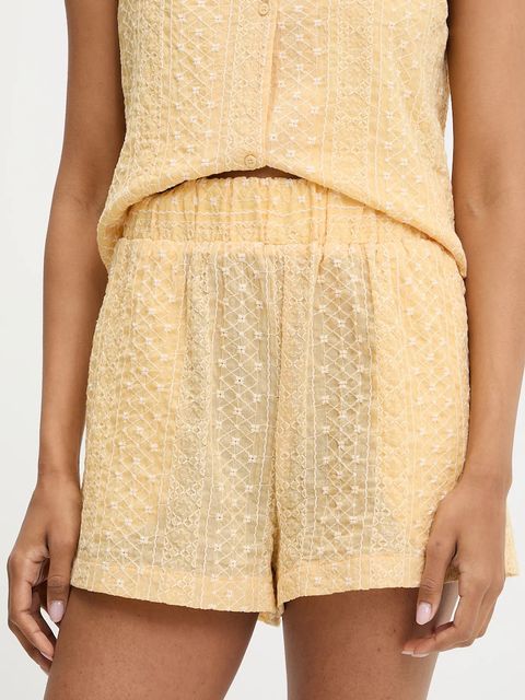 Answear.LAB kamizelka i szorty damski kolor żółty