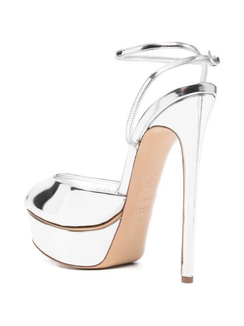 Casadei platform peep-toe heeled sandals - Silver