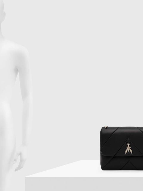 Patrizia Pepe torebka skórzana kolor czarny CBA302 L006