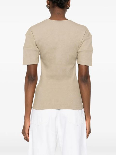LEMAIRE buttoned T-shirt - Neutrals