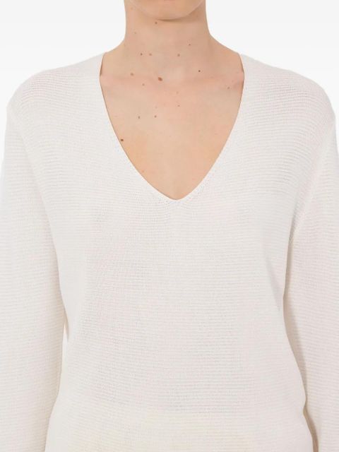 LouLou de Saison V-neck long-sleeve sweater - Neutrals
