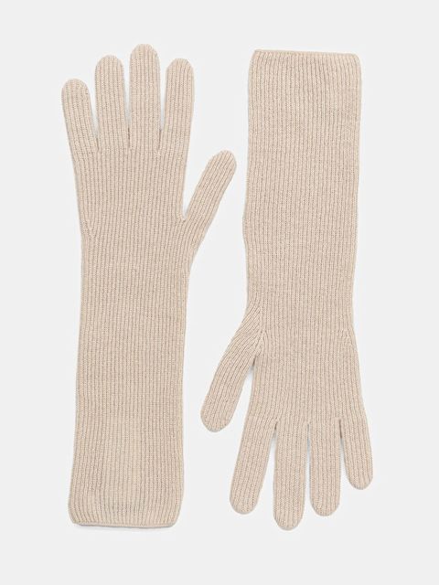 Marc O'Polo rękawiczki wełniane damskie kolor beżowy 509517904017 - zdjęcie produktu nr 1