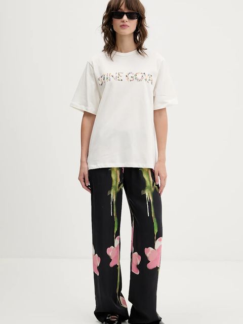 Stine Goya t-shirt bawełniany damski kolor beżowy SG-AW25-T009-2243