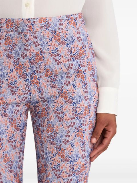 ETRO floral-jacquard trousers - Blue