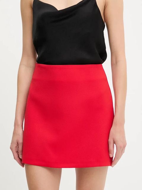 Answear.LAB spódnica kolor czerwony mini ołówkowa - zdjęcie produktu nr 1