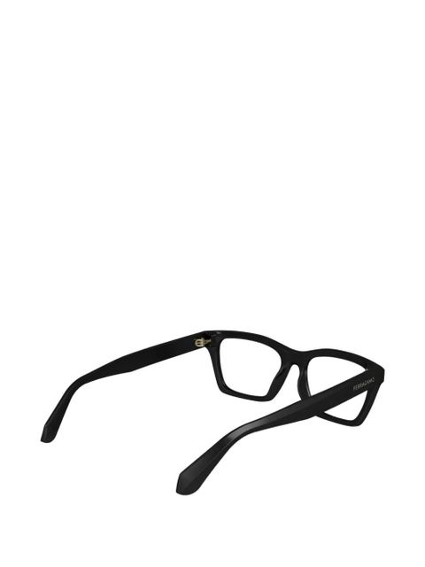 Ferragamo square full-rim glasses - Black