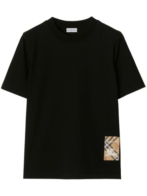 Burberry check-patch T-shirt - Black - zdjęcie produktu nr 1