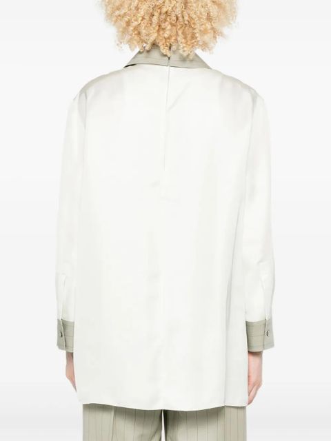Jil Sander pinstripe panelled shirt - Neutrals