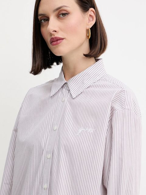 Guess koszula bawełniana LAURIANE damska kolor różowy regular z kołnierzykiem klasycznym W5YH47 WHD10 - zdjęcie produktu nr 2