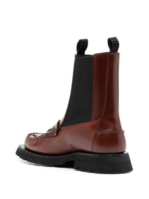 Hereu Alda woven 35mm Chelsea boots - Red - zdjęcie produktu nr 2