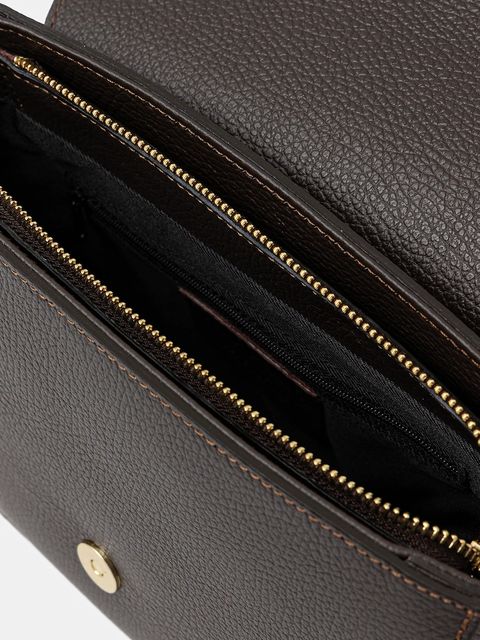 Answear.LAB torebka skórzana kolor brązowy