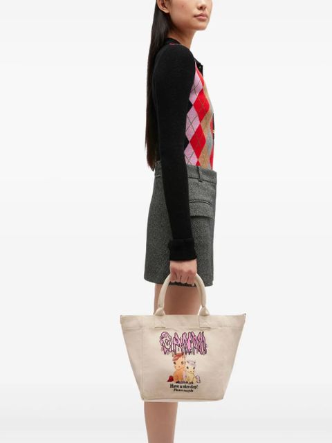 GANNI printed tote bag - Neutrals - zdjęcie produktu nr 2