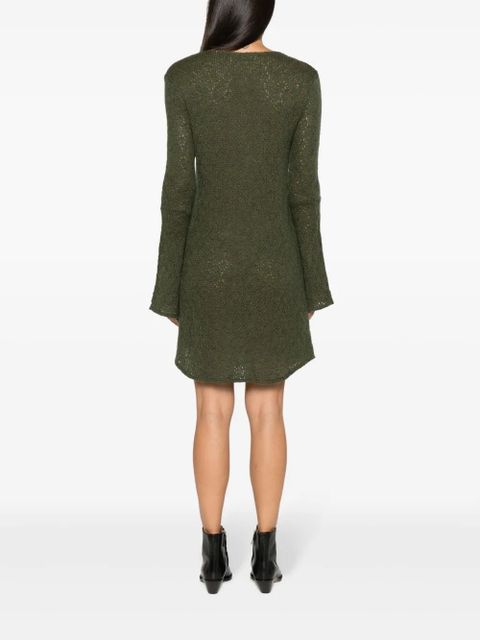 OUR LEGACY Two Face crochet-knit minidress - Green