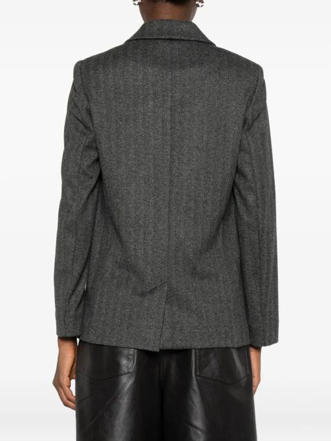 Max Mara herringbone double-breasted jacket - Grey