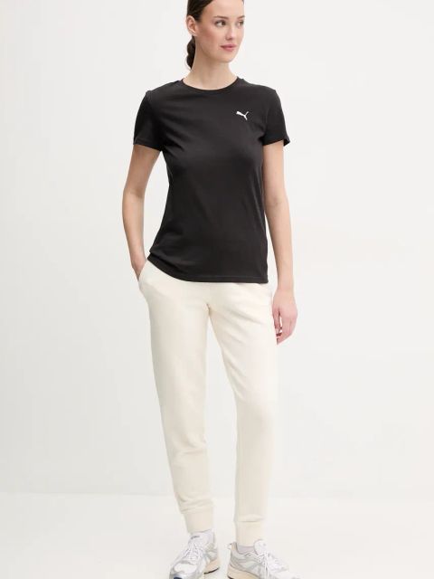 Puma t-shirt bawełniany damski kolor czarny 682374