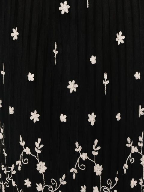 TOTEME floral tulle midi skirt - Black