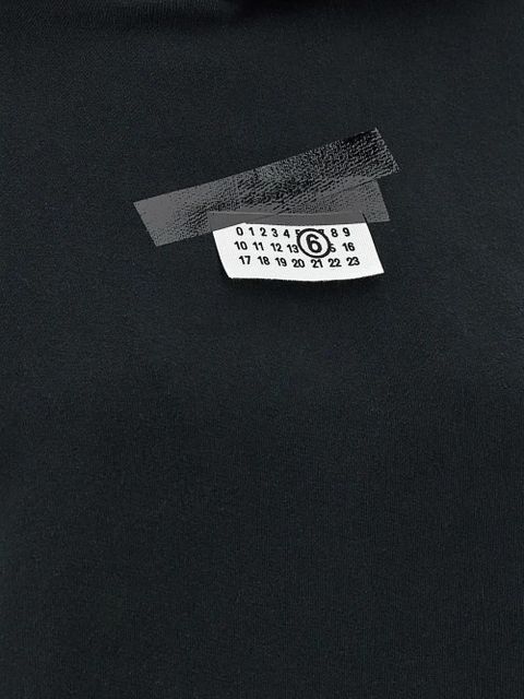 MM6 Maison Margiela gauze frayed hoodie - Black