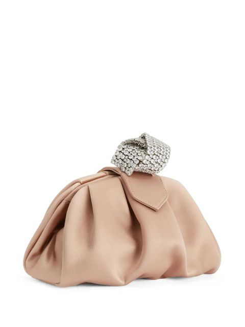 Giuseppe Zanotti Tobiko satin-effect clutch bag - Pink
