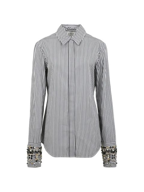 Sportmax striped embellished shirt - White - zdjęcie produktu nr 1