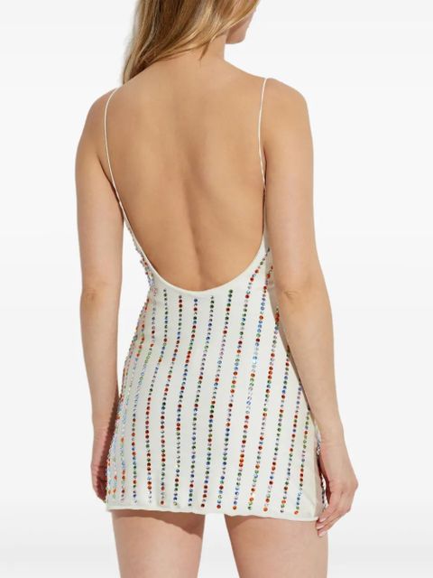 Oséree rhinestone-embellished minidress - White
